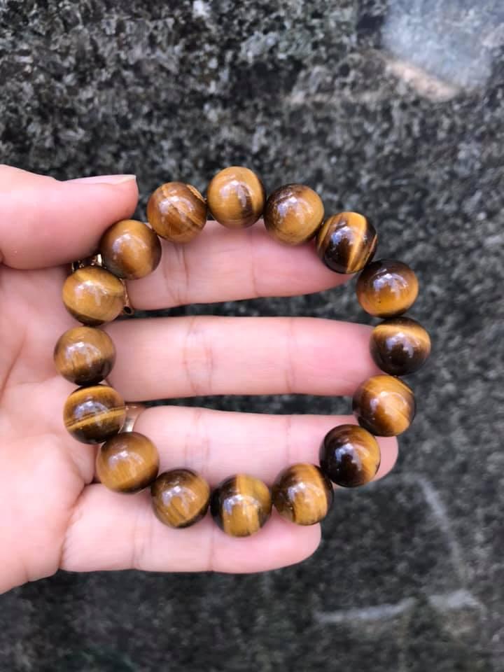 Vòng tay đá mắt hổ nâu - 6MM